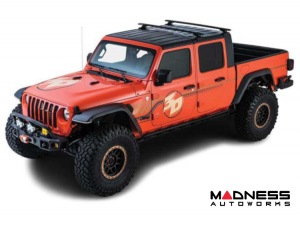 Jeep Gladiator Roof Rack - Rhino-Rack - Vortex 2 Bar Backbone w/RCL Legs - Black - `20-`25 Jeep Gladiator Roof Rack - Rhino-Rack - Vortex 2 Bar Backbone w/RCL Legs - Black - `20-`25
